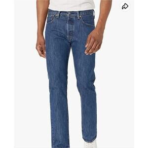 Levi's 501 Men's Size 36 X 36 Button Fly Medium Wash Straight Jeans